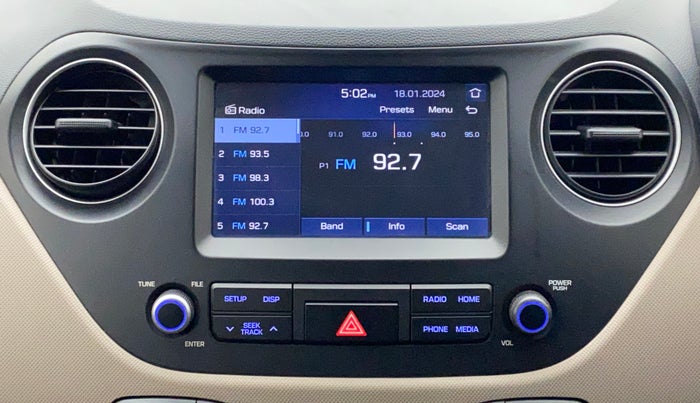 2017 Hyundai Grand i10 ASTA 1.2 KAPPA VTVT, Petrol, Manual, 36,910 km, Infotainment System