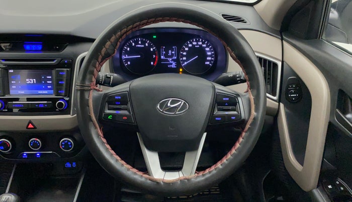 2017 Hyundai Creta E PLUS 1.6 PETROL, Petrol, Manual, 47,755 km, Steering Wheel Close Up