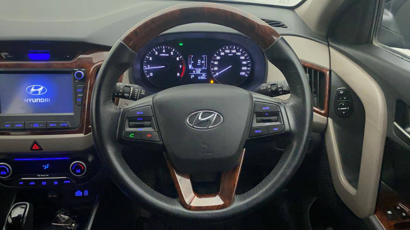 2017 Hyundai Creta SX PLUS AT 1.6 PETROL, Petrol, Automatic, 12,625 km, Steering Wheel Close Up