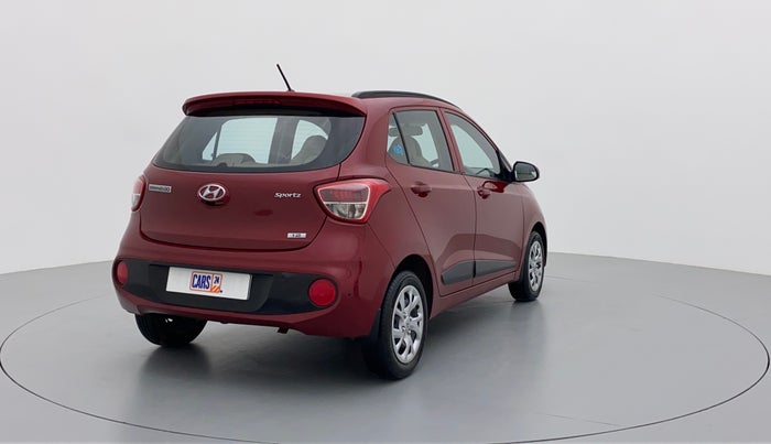 2018 Hyundai Grand i10 SPORTZ 1.2 KAPPA VTVT, Petrol, Manual, 13,696 km, Right Back Diagonal (45- Degree) View