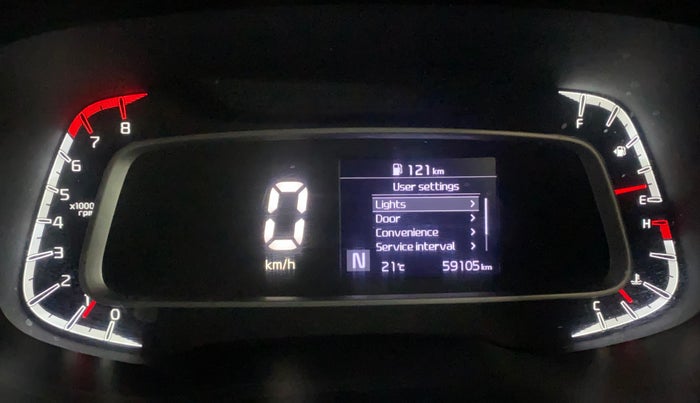 2020 KIA SONET HTX 1.0 IMT, Petrol, Manual, 59,144 km, Odometer Image