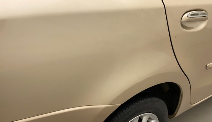 2011 Toyota Etios V, Petrol, Manual, 74,815 km, Right quarter panel - Slightly dented