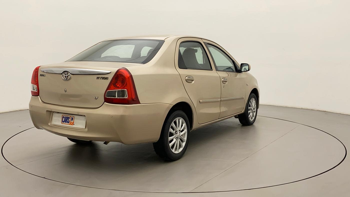 2011 Toyota Etios V, Petrol, Manual, 74,815 km, Right Back Diagonal