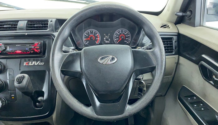 2017 Mahindra Kuv100 K4 6 STR, Petrol, Manual, 36,190 km, Steering Wheel Close Up