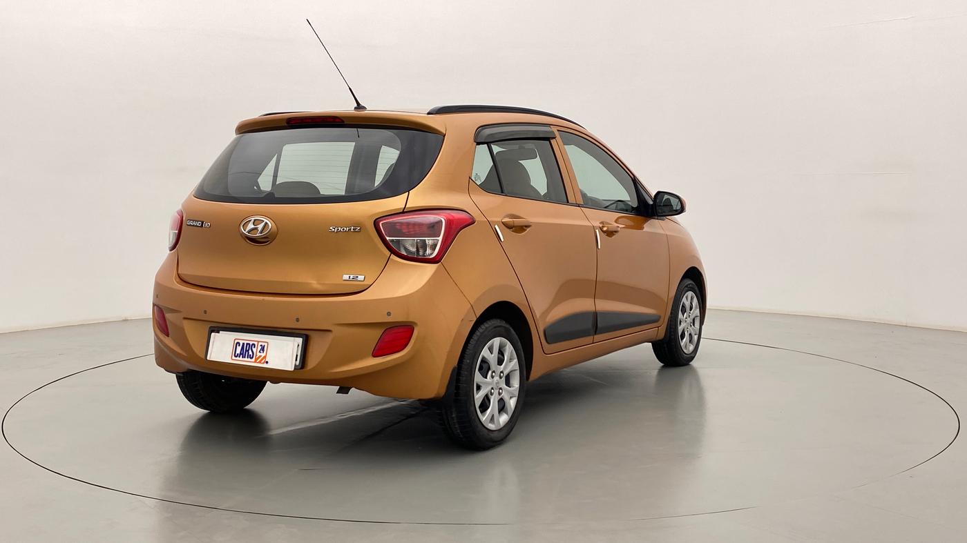 2015 Hyundai Grand i10 SPORTZ 1.2 KAPPA VTVT, Petrol, Manual, 17,140 km, Right Back Diagonal