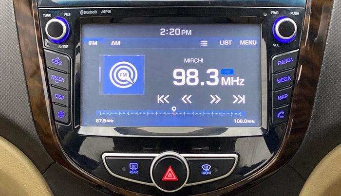 2017 Hyundai Verna FLUIDIC 1.6 VTVT SX AT, Petrol, Automatic, 51,063 km, Infotainment System