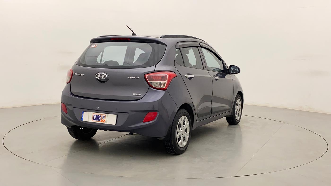 2015 Hyundai Grand i10 SPORTZ 1.2 KAPPA VTVT, Petrol, Manual, 91,383 km, Right Back Diagonal