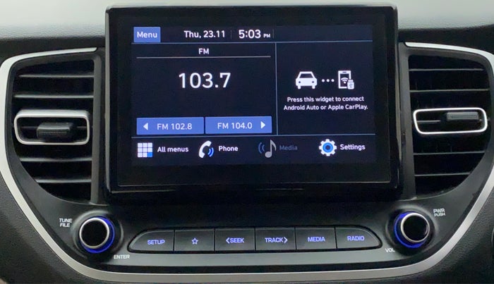 2021 Hyundai Verna SX 1.5 VTVT IVT, Petrol, Automatic, 6,775 km, Infotainment System