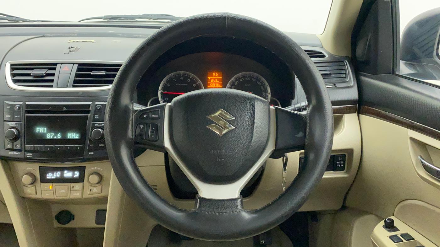2014 Maruti Swift Dzire ZXI, CNG, Manual, 1,00,255 km, Steering Wheel Close Up