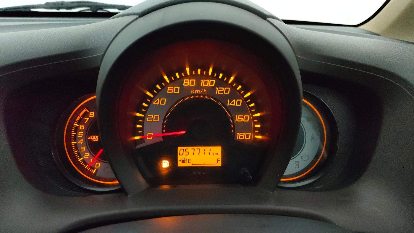 2013 Honda Brio EX MT, Petrol, Manual, 57,704 km, Odometer Image
