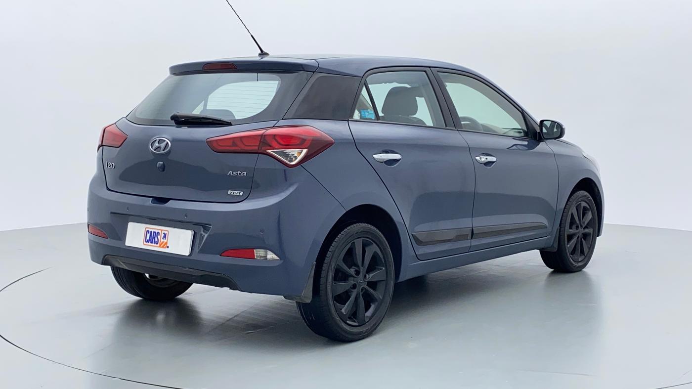 2015 Hyundai Elite i20 ASTA 1.2, Petrol, Manual, 1,06,320 km, Right Back Diagonal (45- Degree) View