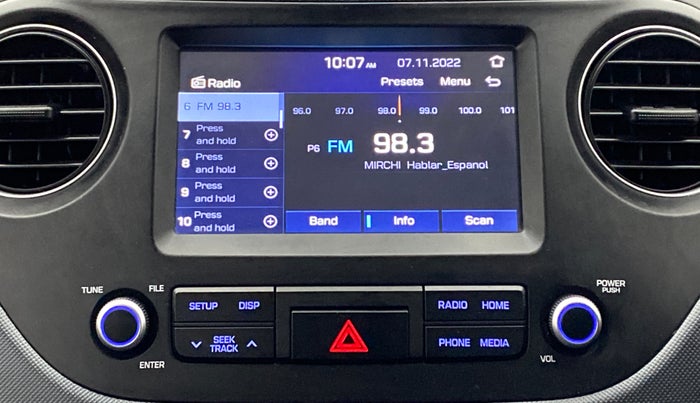 2019 Hyundai Grand i10 SPORTZ DUAL TONE 1.2 VTVT, Petrol, Manual, 12,654 km, Infotainment System
