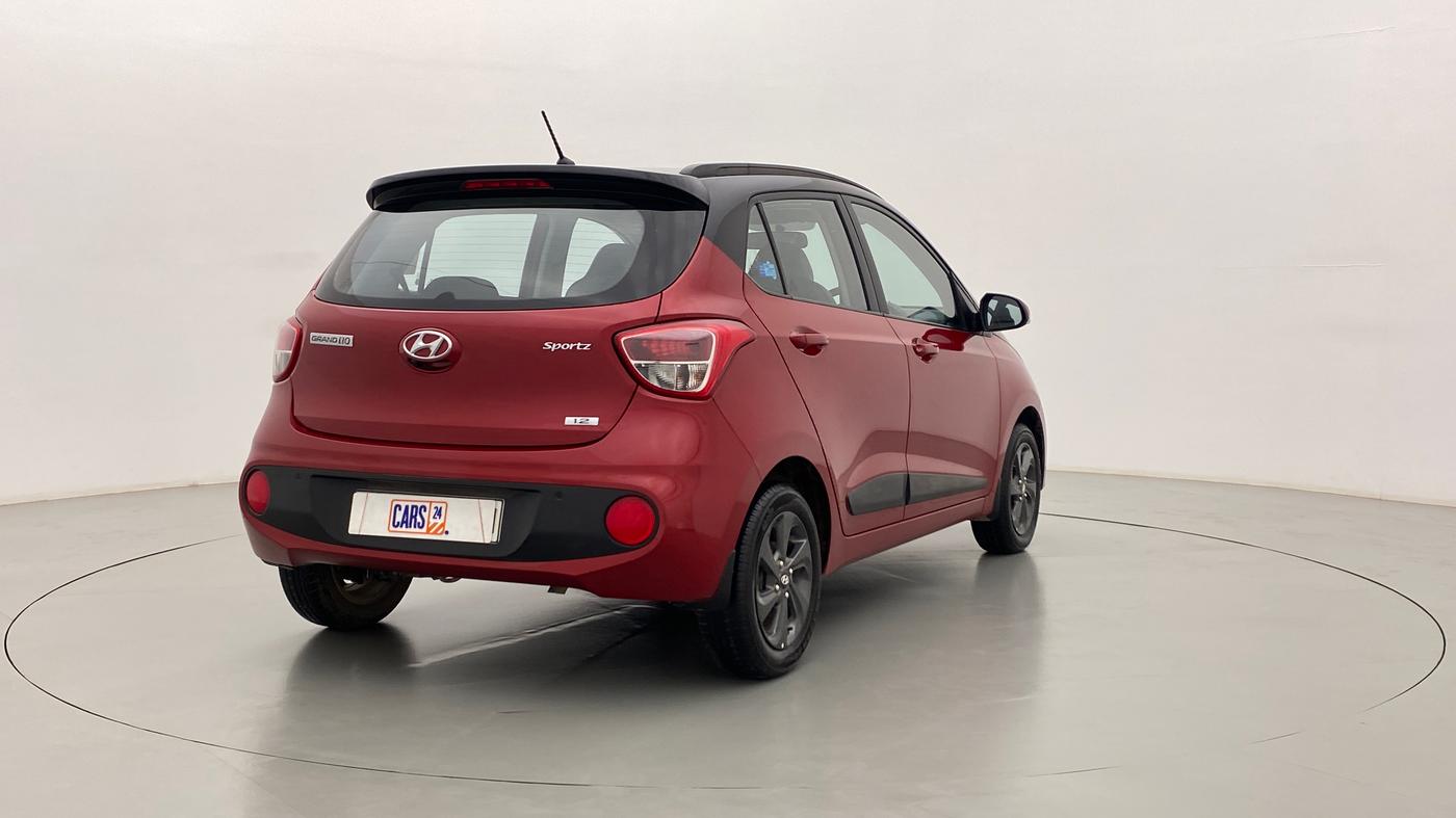 2019 Hyundai Grand i10 SPORTZ DUAL TONE 1.2 VTVT, Petrol, Manual, 12,654 km, Right Back Diagonal