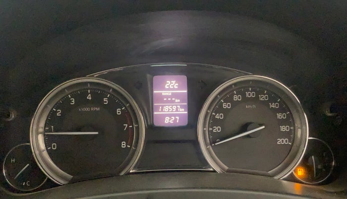 2016 Maruti Ciaz VXI (O), Petrol, Manual, 1,18,566 km, Odometer Image