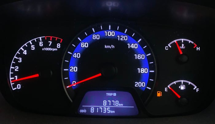 2017 Hyundai Xcent SX 1.2, Petrol, Manual, 81,774 km, Odometer Image