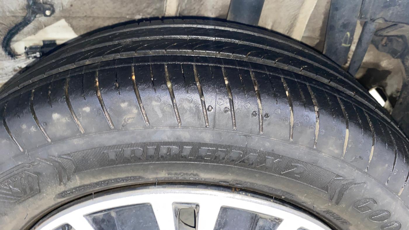 2022 Tata Tiago XT CNG, CNG, Manual, 48,582 km, Left Rear Tyre Tread