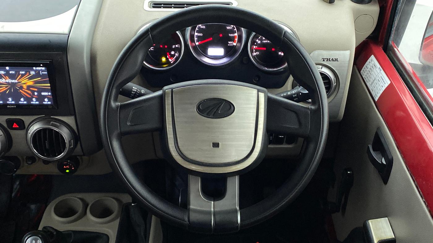 2017 Mahindra Thar CRDE 4X4 BS IV, Diesel, Manual, 41,028 km, Steering Wheel Close Up