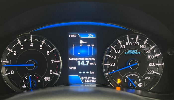 2019 Maruti Ciaz ALPHA 1.5 SHVS PETROL, Petrol, Manual, 64,410 km, Odometer Image