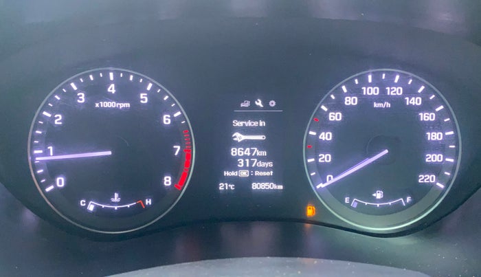2017 Hyundai Elite i20 ASTA 1.2 (O), Petrol, Manual, 80,814 km, Odometer Image