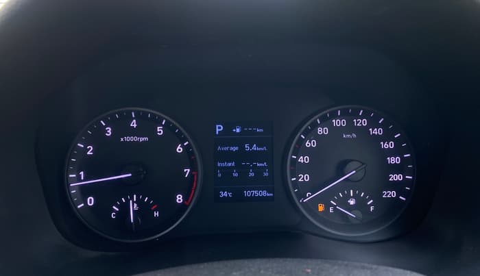 2017 Hyundai Verna 1.6 VTVT SX (O) AT, Petrol, Automatic, 1,07,501 km, Odometer Image