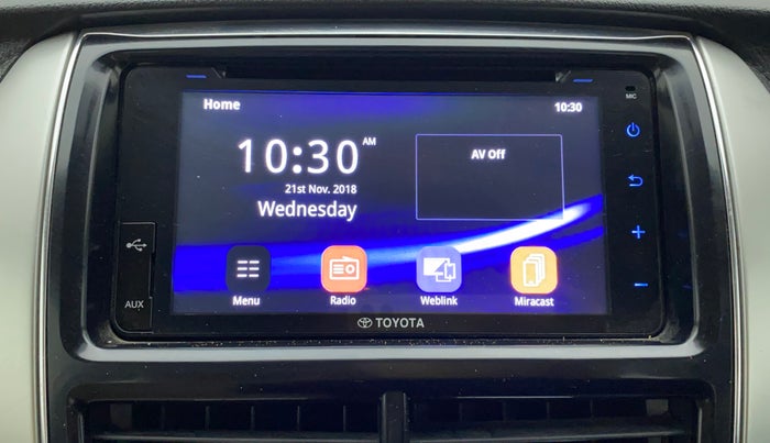 2018 Toyota YARIS G CVT, Petrol, Automatic, 76,719 km, Infotainment System