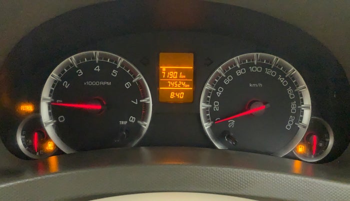 2014 Maruti Ertiga VXI CNG, CNG, Manual, 74,606 km, Odometer Image
