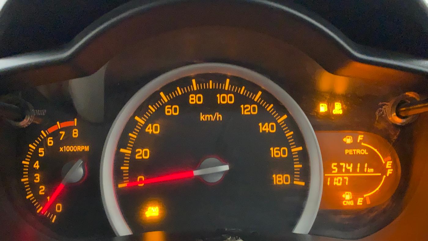 2016 Maruti Celerio VXI CNG D, CNG, Manual, 57,459 km, Odometer Image