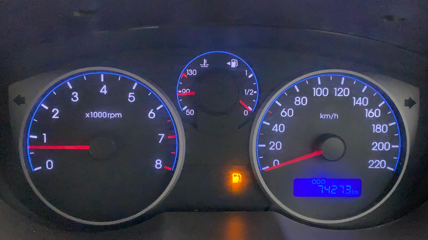 2010 Hyundai i20 MAGNA (O) 1.2, Petrol, Manual, 74,408 km, Odometer Image