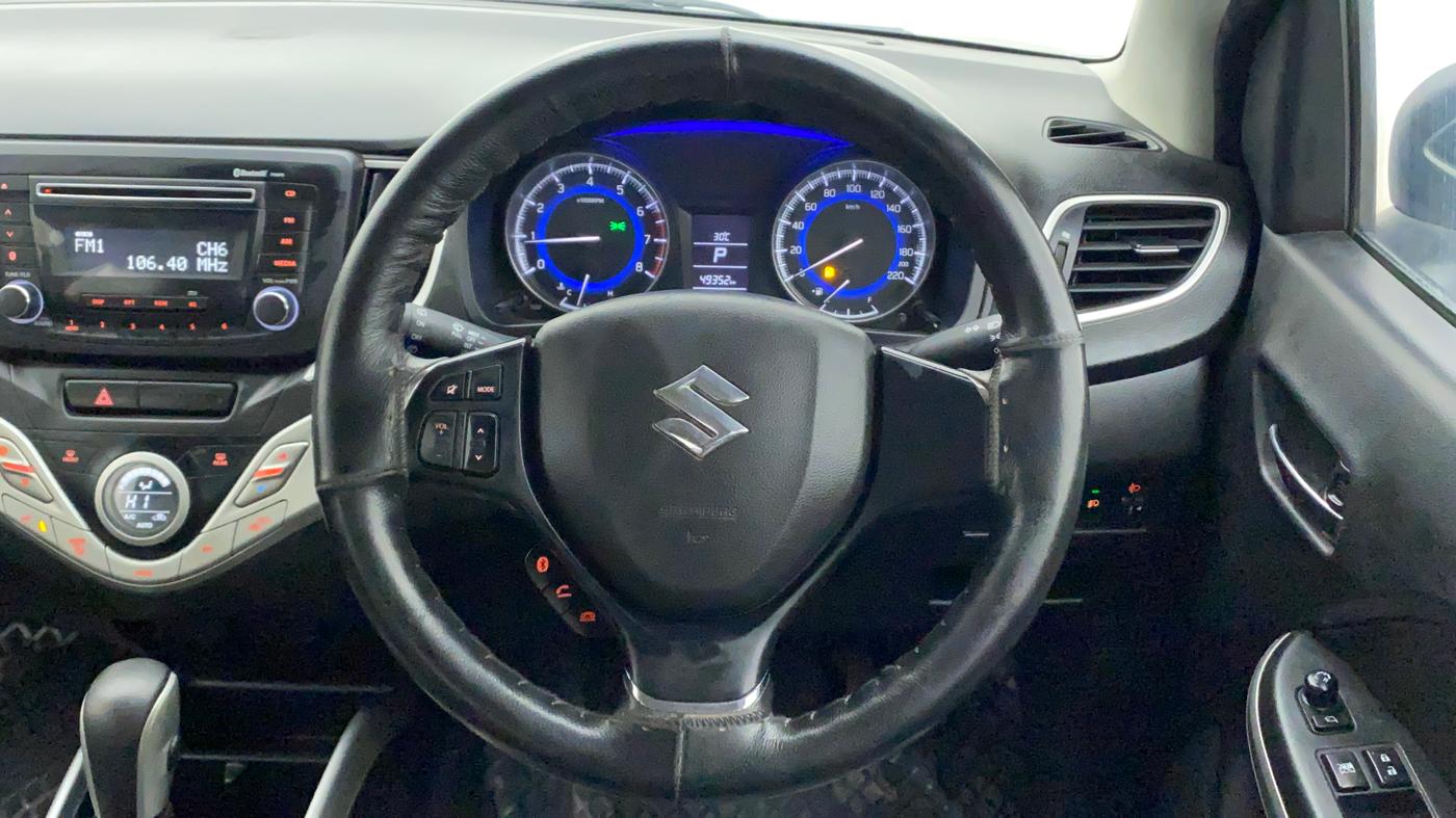 2017 Maruti Baleno DELTA CVT PETROL 1.2, Petrol, Automatic, 49,352 km, Steering Wheel Close Up