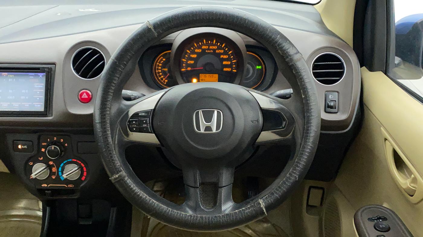 2013 Honda Amaze 1.2L I-VTEC S, Petrol, Manual, 76,275 km, Steering Wheel Close Up
