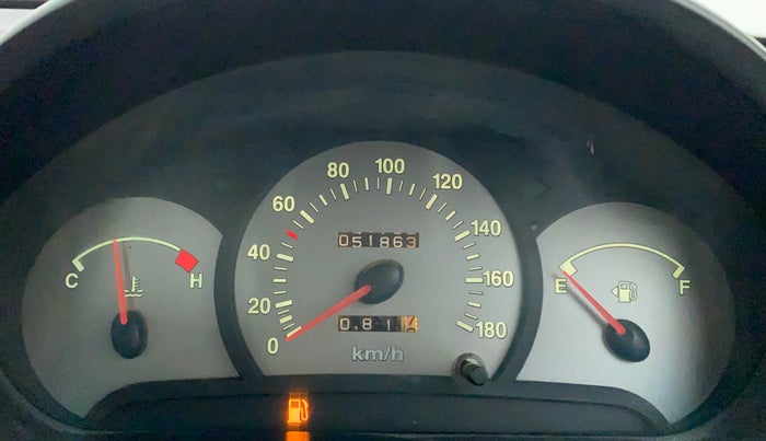 2012 Hyundai Santro Xing GL, Petrol, Manual, 51,860 km, Odometer Image