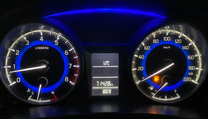 2018 Maruti Baleno DELTA PETROL 1.2, Petrol, Manual, 71,360 km, Odometer Image