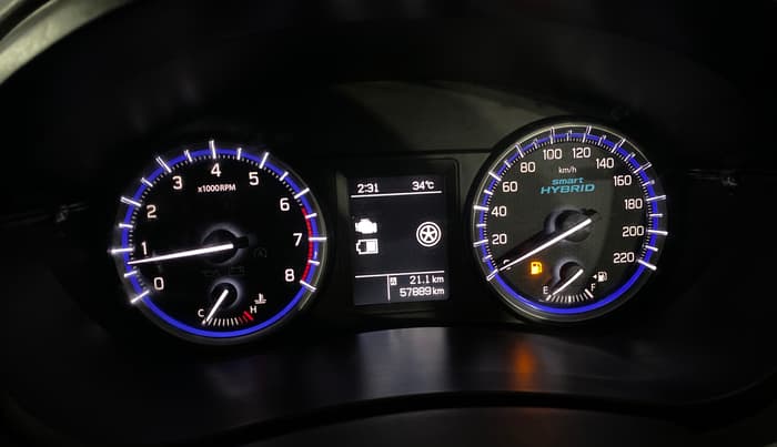2022 Maruti S Cross ZETA 1.5, Petrol, Manual, 57,884 km, Odometer Image