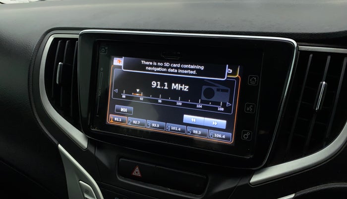 2018 Maruti Baleno ALPHA CVT PETROL 1.2, Petrol, Automatic, 75,910 km, Infotainment system - GPS Card not working/missing