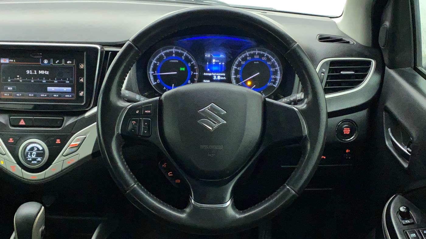 2018 Maruti Baleno ALPHA CVT PETROL 1.2, Petrol, Automatic, 75,910 km, Steering Wheel Close Up