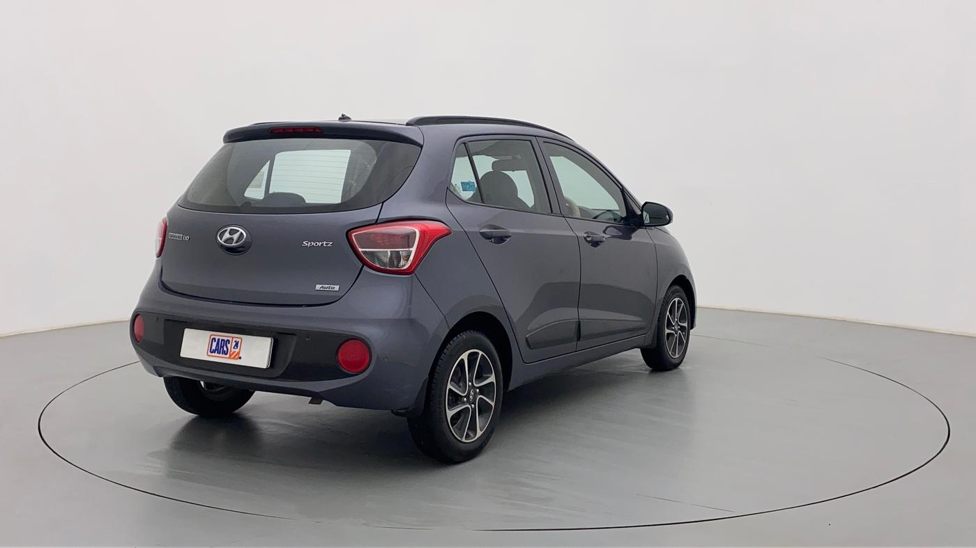 2017 Hyundai Grand i10 SPORTZ (O) 1.2 AT VTVT, Petrol, Automatic, 52,861 km, Right Back Diagonal