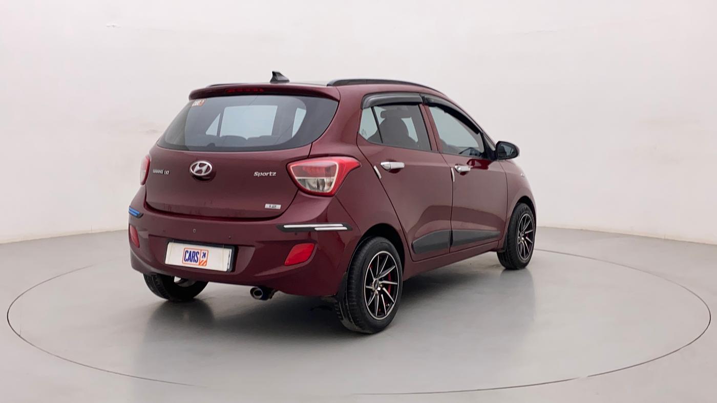 2015 Hyundai Grand i10 SPORTZ 1.2 KAPPA VTVT, Petrol, Manual, 40,538 km, Right Back Diagonal