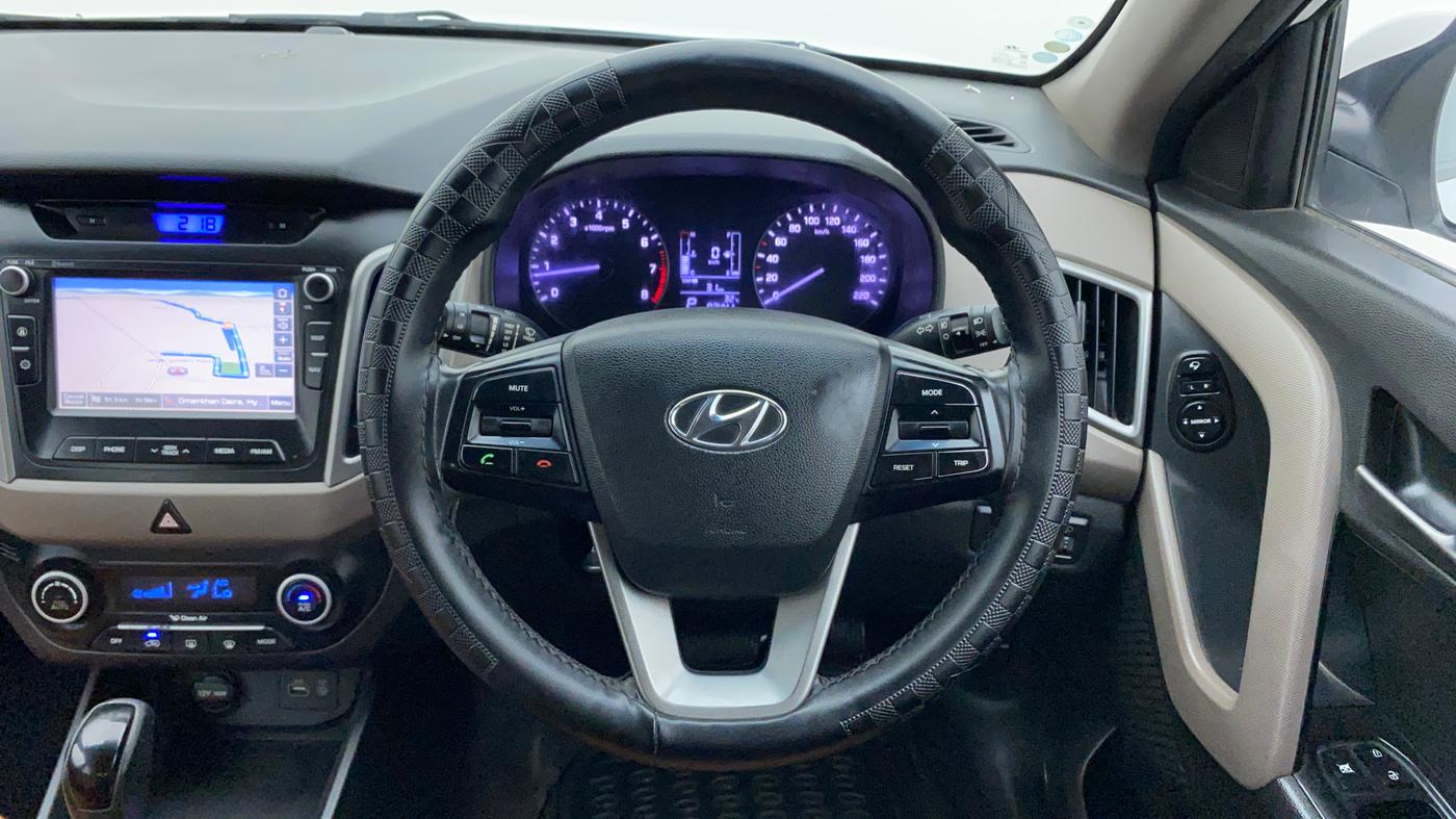 2016 Hyundai Creta SX PLUS AT 1.6 PETROL, Petrol, Automatic, 93,441 km, Steering Wheel Close Up