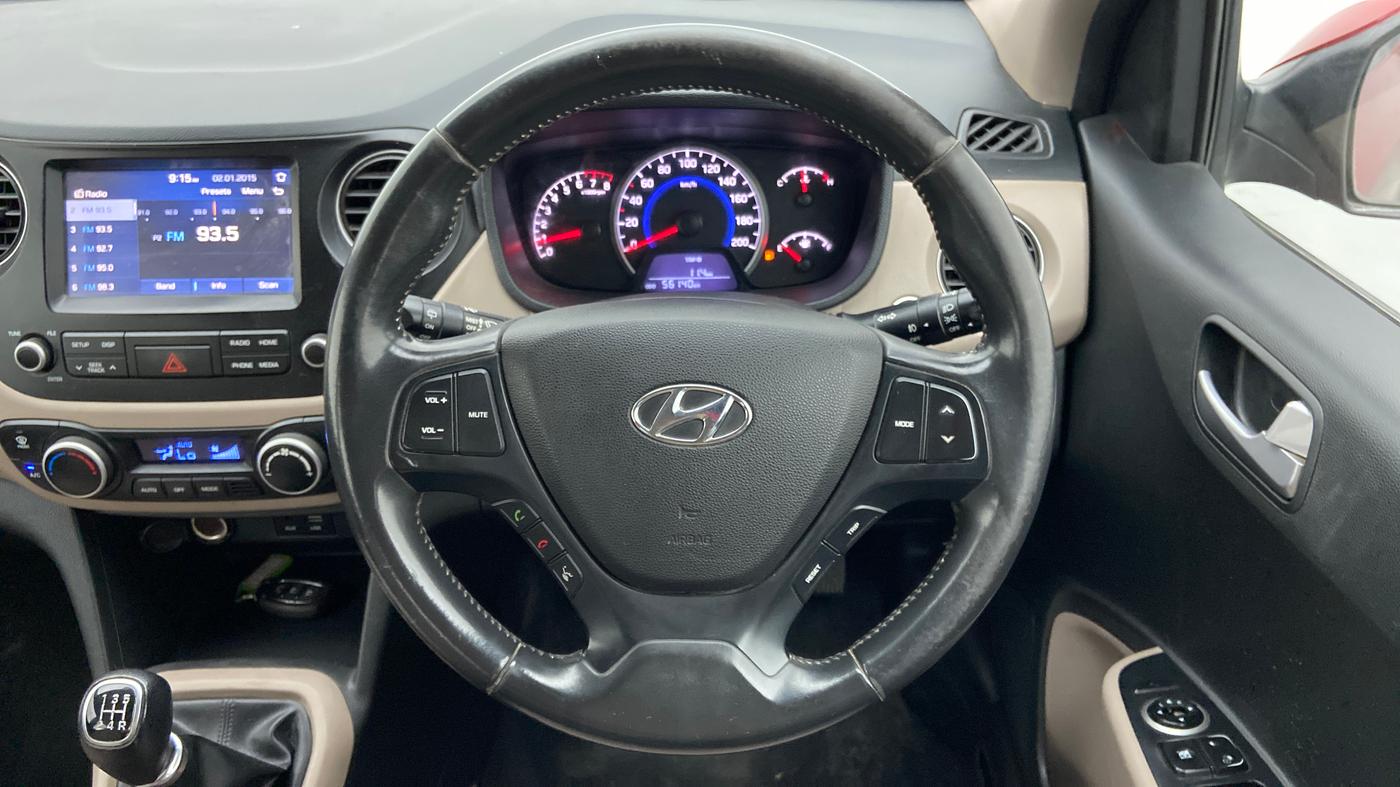 2018 Hyundai Grand i10 ASTA 1.2 KAPPA VTVT, Petrol, Manual, 56,129 km, Steering Wheel Close Up