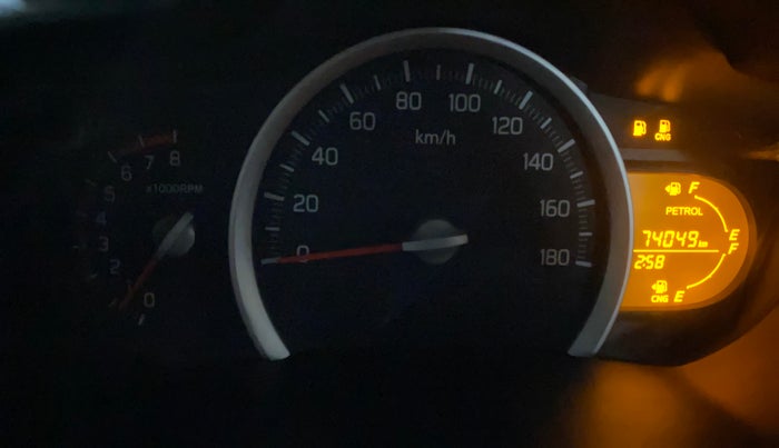 2020 Maruti Celerio VXI (O) CNG, CNG, Manual, 74,083 km, Odometer Image