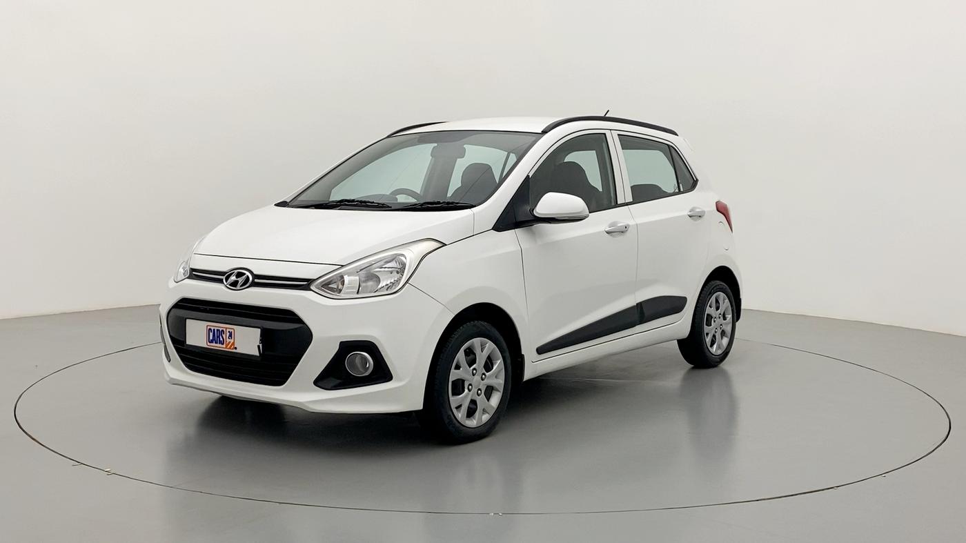 2015 Hyundai Grand i10 SPORTZ 1.2 KAPPA VTVT, Petrol, Manual, 1,45,534 km, Left Front Diagonal (45- Degree) View