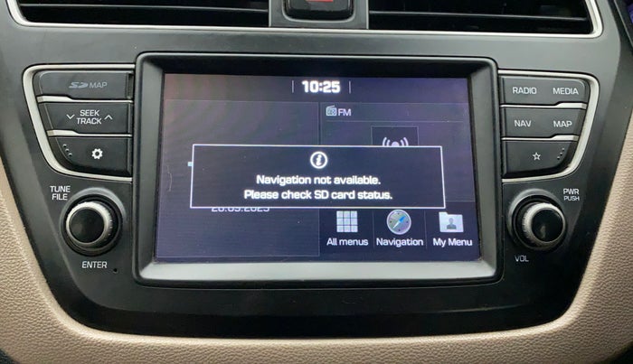 2020 Hyundai Elite i20 SPORTZ PLUS 1.2, CNG, Manual, 75,324 km, Infotainment system - GPS Card not working/missing