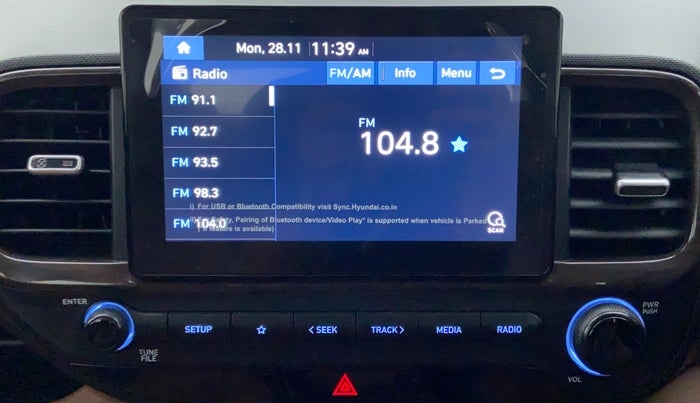 2021 Hyundai VENUE 1.0L Turbo GDI SX MT, Petrol, Manual, 16,134 km, Infotainment System