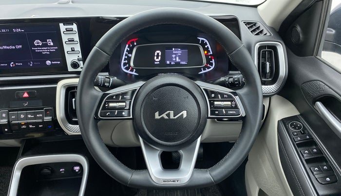 2021 KIA SONET HTX 1.0 IMT, Petrol, Manual, 17,606 km, Steering Wheel Close Up