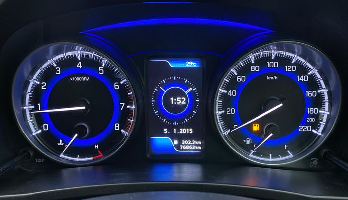 2017 Maruti Baleno ZETA 1.2 K12, Petrol, Manual, 76,946 km, Odometer Image