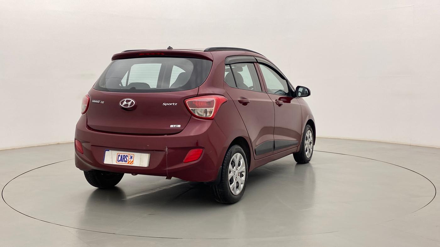 2015 Hyundai Grand i10 SPORTZ 1.2 KAPPA VTVT, Petrol, Manual, 71,730 km, Right Back Diagonal