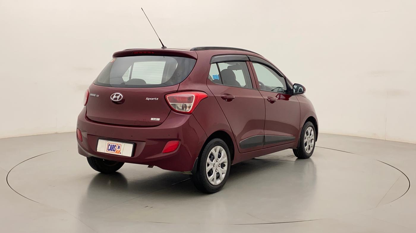 2015 Hyundai Grand i10 SPORTZ 1.2 KAPPA VTVT, Petrol, Manual, 76,388 km, Right Back Diagonal