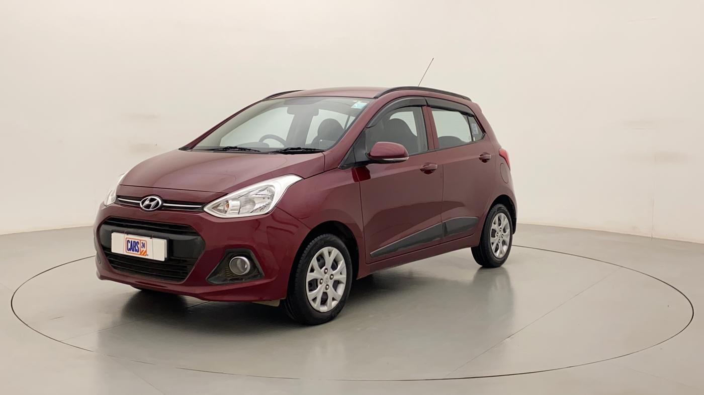2015 Hyundai Grand i10 SPORTZ 1.2 KAPPA VTVT, Petrol, Manual, 76,388 km, Left Front Diagonal