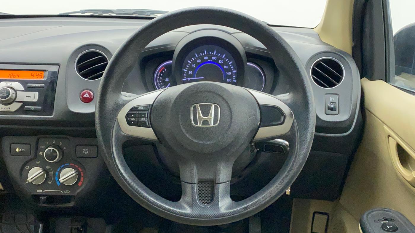 2015 Honda Brio S MT, Petrol, Manual, 56,958 km, Steering Wheel Close Up