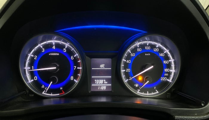 2017 Maruti Baleno DELTA PETROL 1.2, Petrol, Manual, 73,378 km, Odometer Image